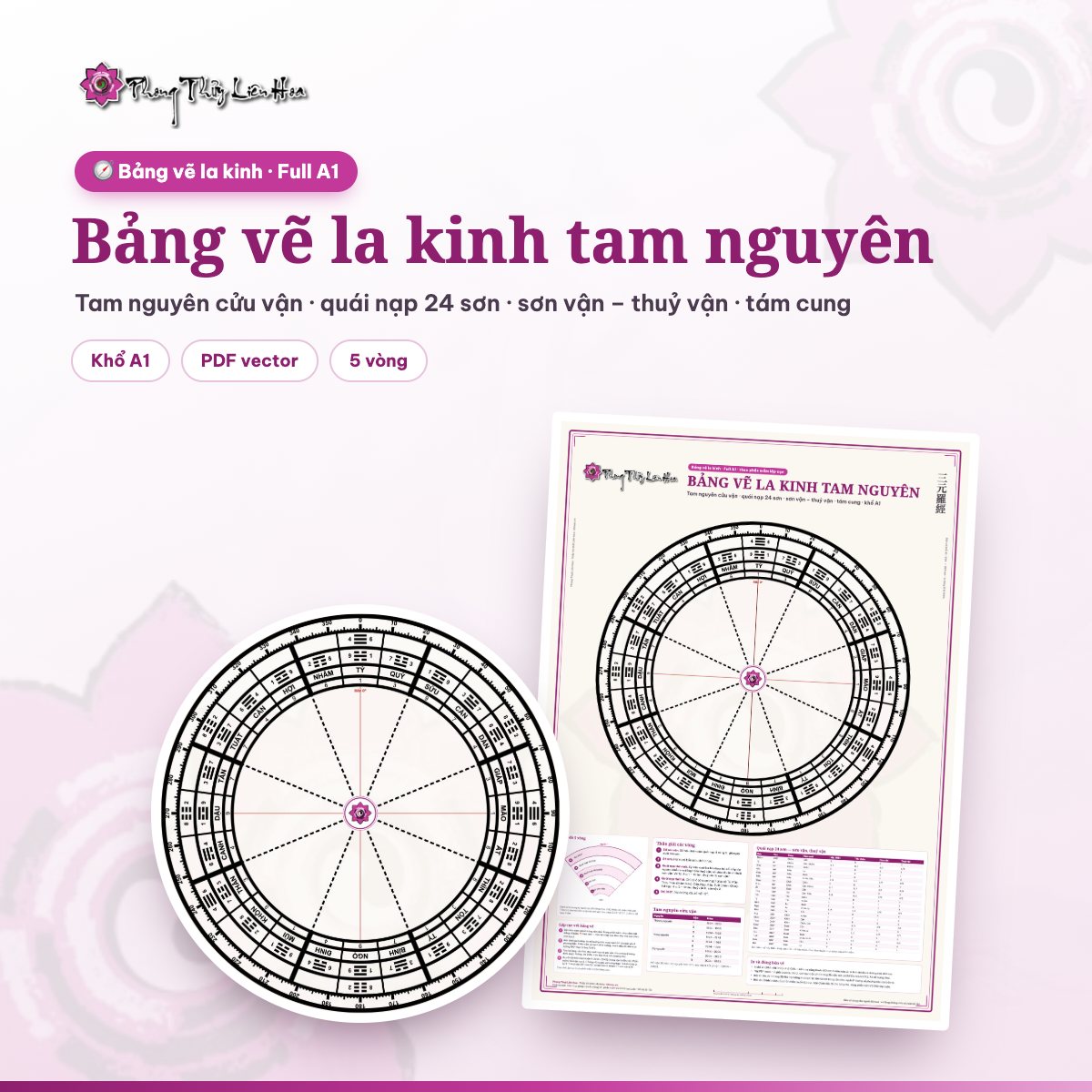Bảng vẽ la kinh tam nguyên Full A1