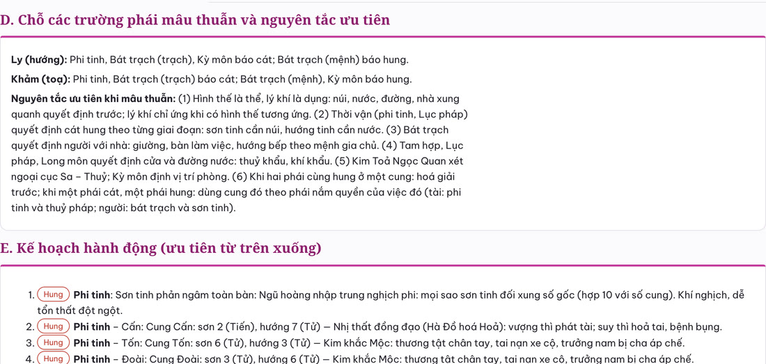 Chỗ các trường phái mâu thuẫn và nguyên tắc ưu tiên