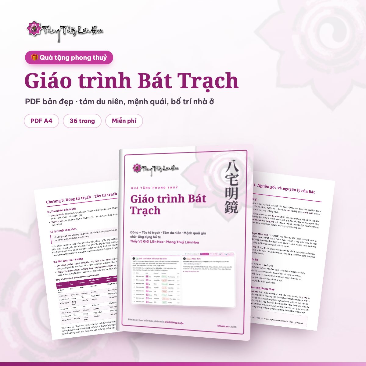 Giáo trình Bát Trạch PDF bản đẹp